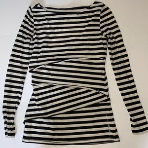 Calvin Klein Performace Shirt Long Sleeve Black and White Small